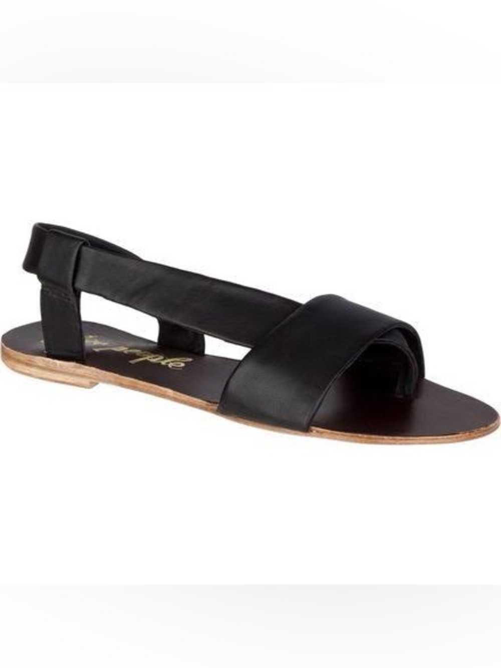 Free People Under Wraps Black Leather
Women's Flat Slide Strap Sandals Size 40